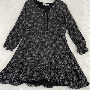 LOFT  Dress Woman’s Size 12 long sleeve ruffled hem